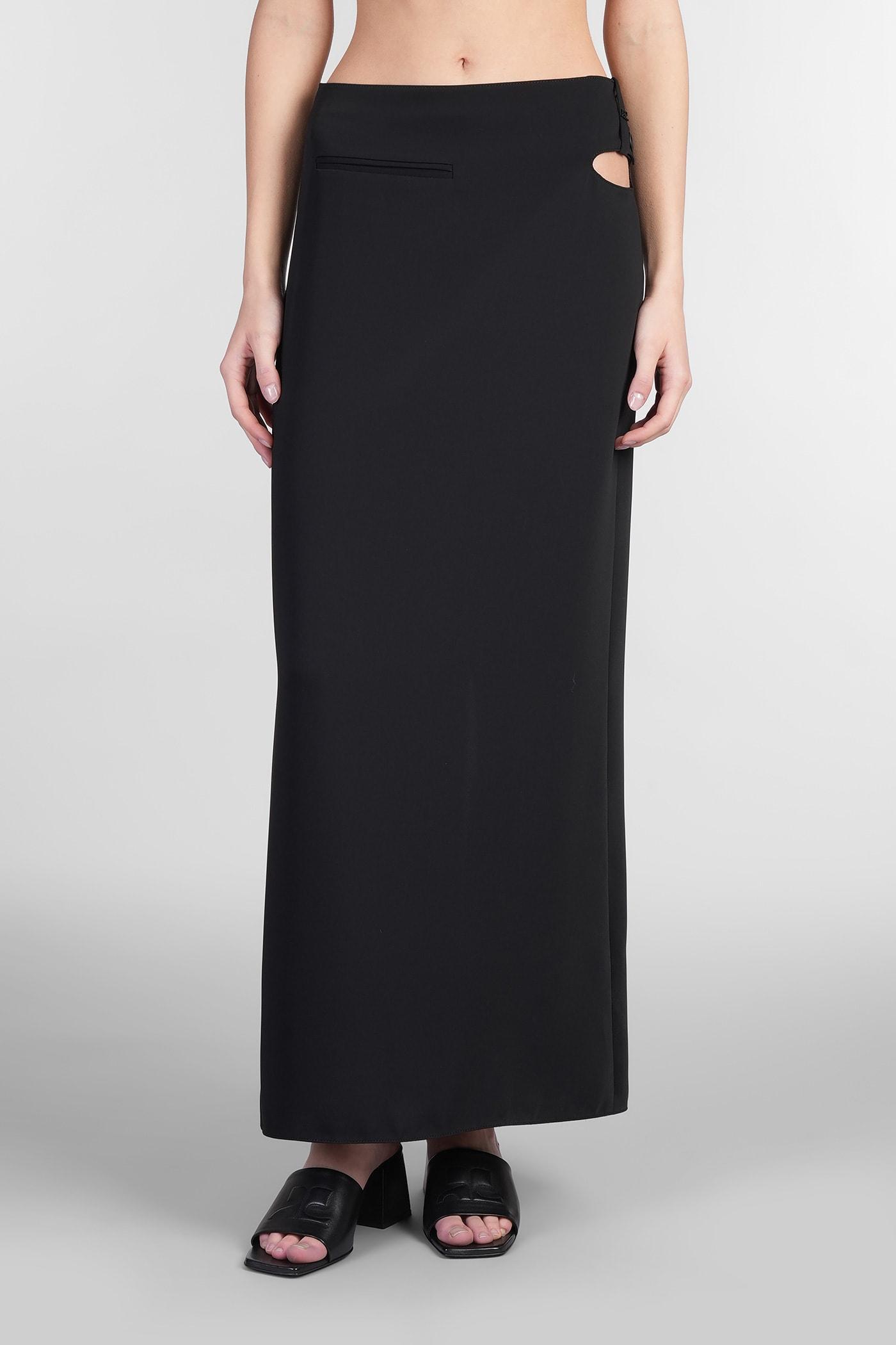 courrèges skirt in black polyester