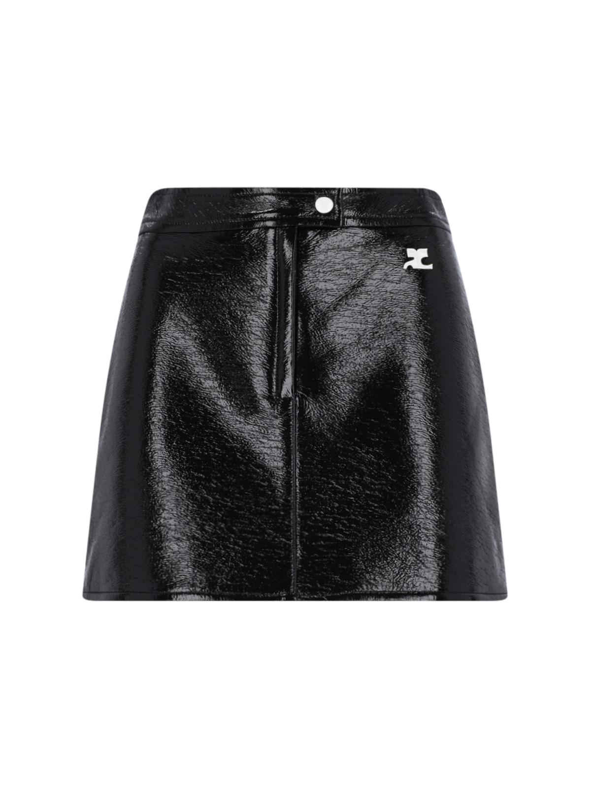 courrèges skirts black main fabric: cotton - women