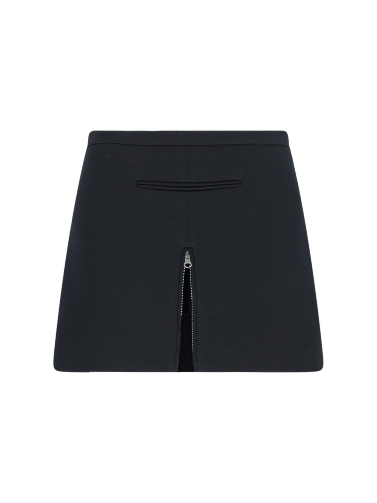 courrèges skirts black main material: polyester - women