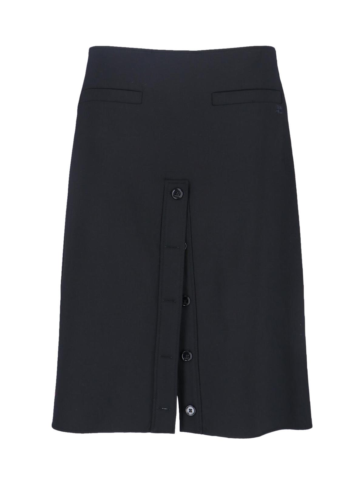 courrèges skirts black polyester - women