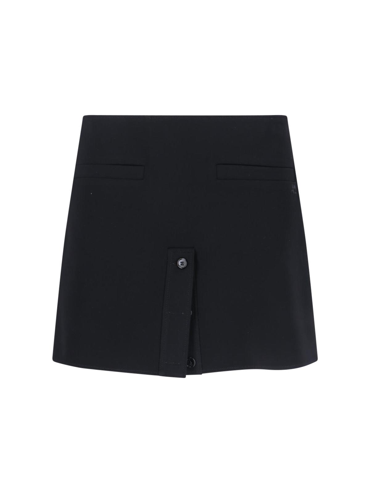 courrèges skirts black polyester - women