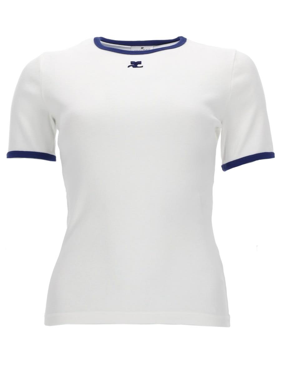 courrèges t-shirt con logo