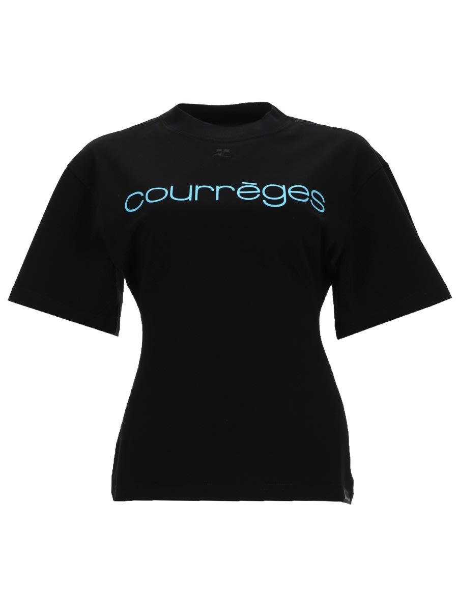 courrèges t-shirt con logo