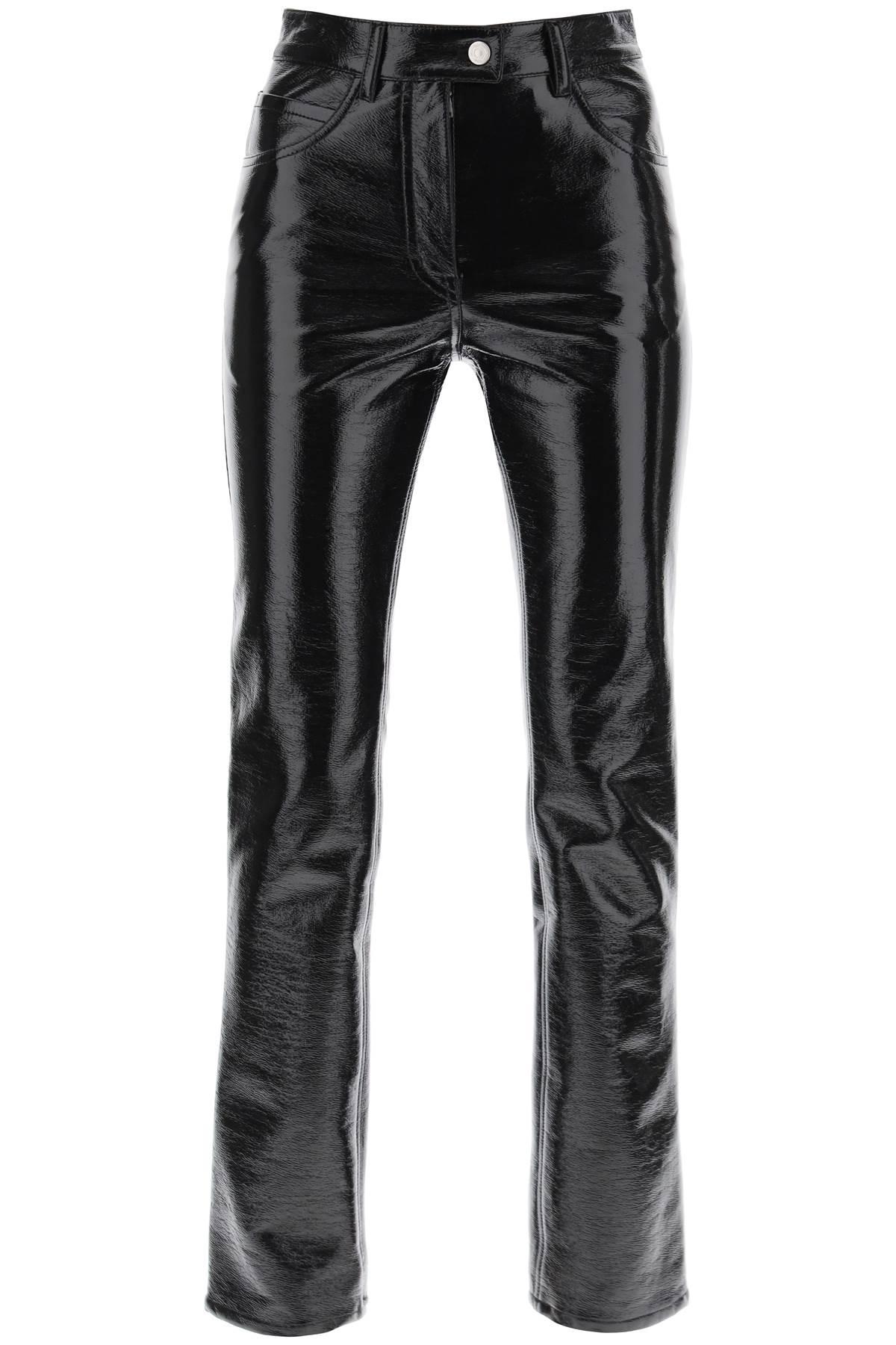 courrèges vinyl-effect coated cotton pants