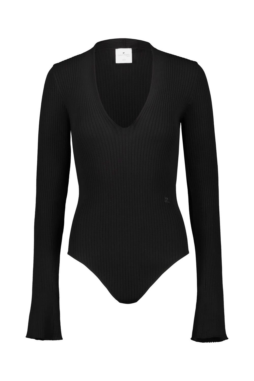 courrèges vneck bodysuit