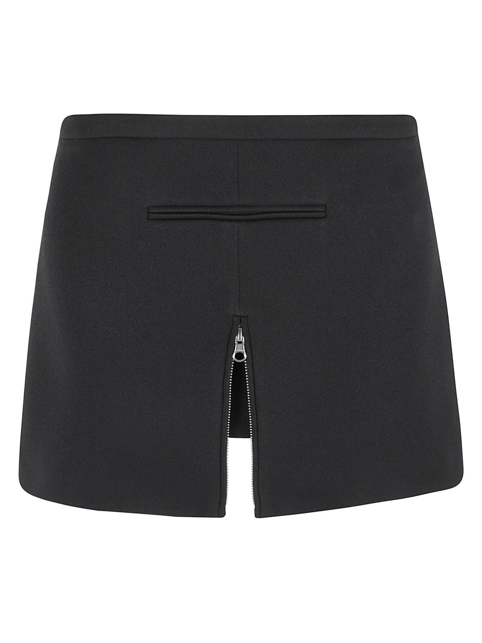 courrèges zip detail mini skirt