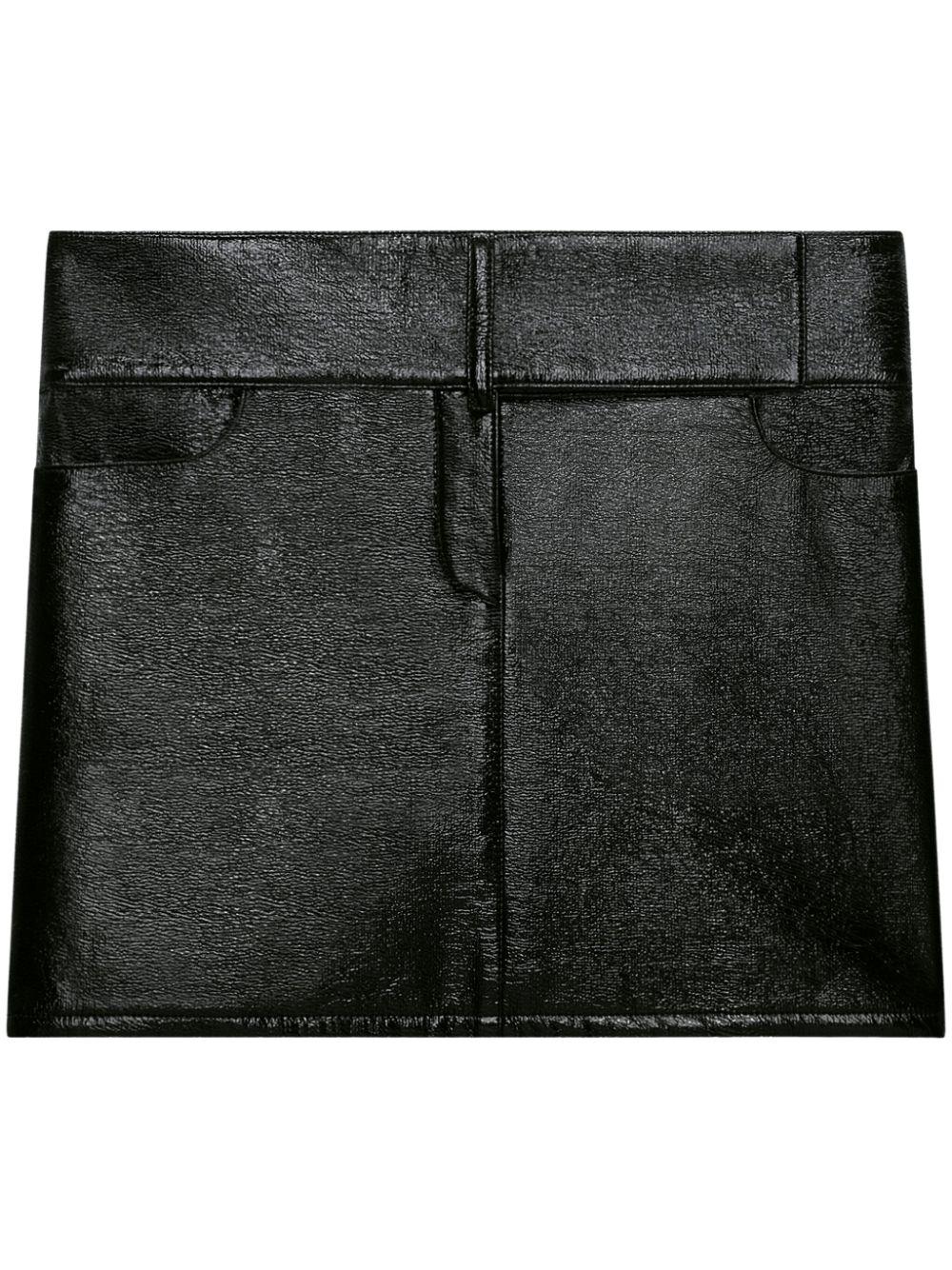 courreges pre skirts black cotton polyurethane - women