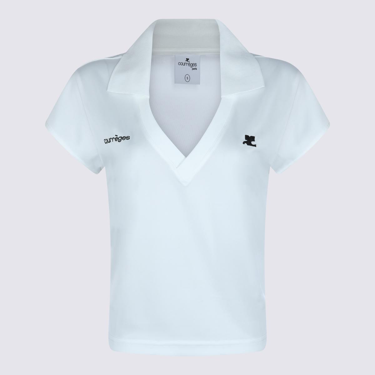 courreges t-shirts and polos heritage white/black _pl - women