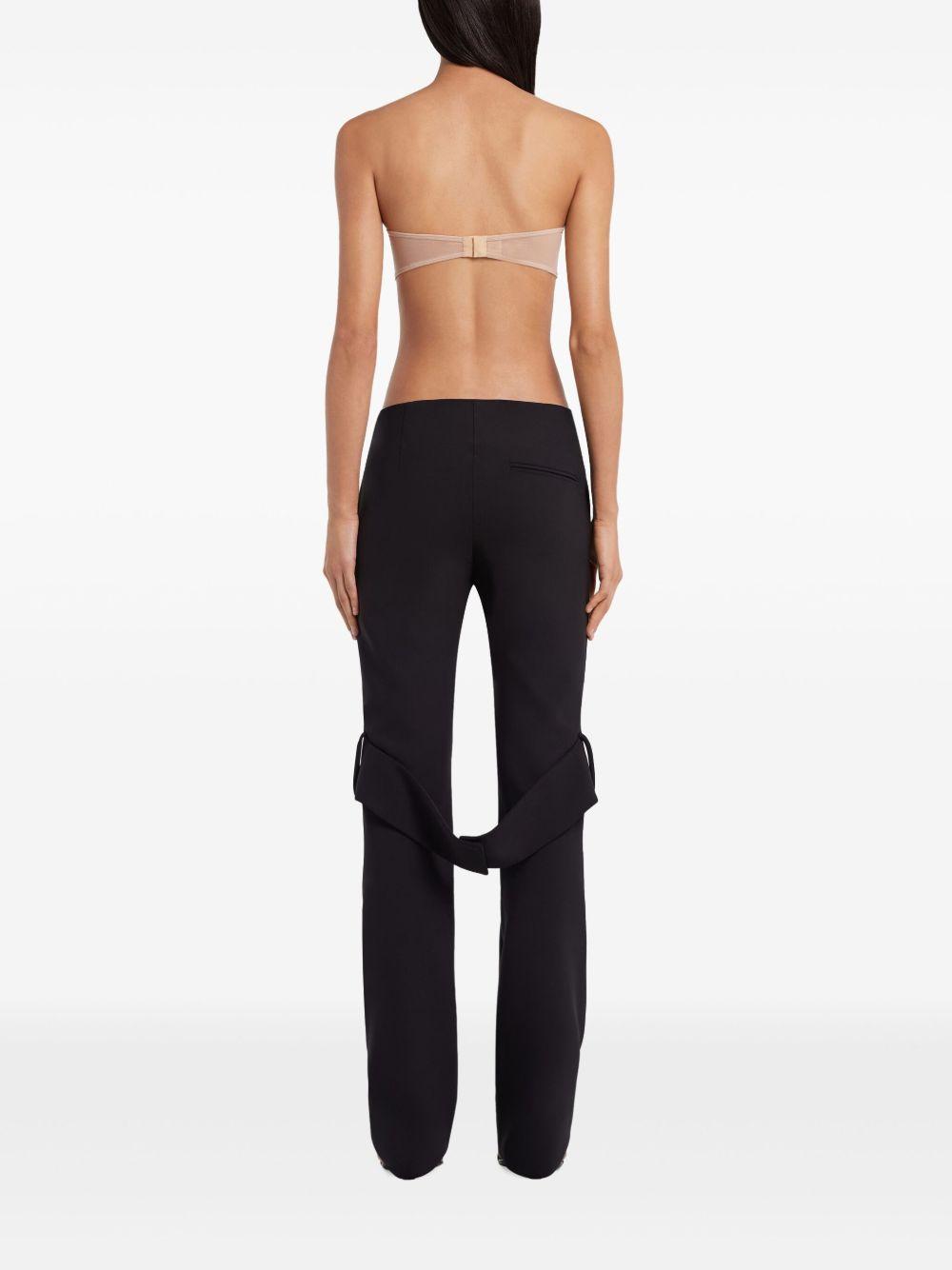 courreges top black viscose - women