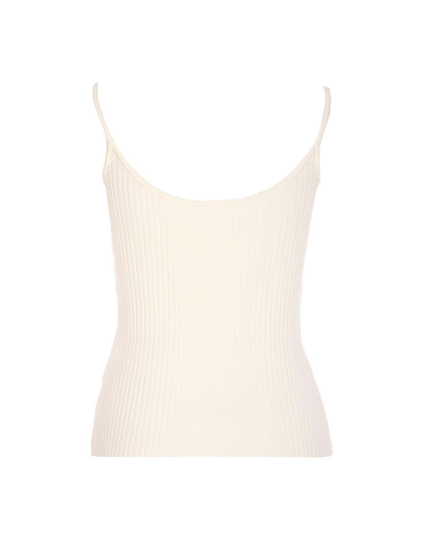 courreges top white viscose - women