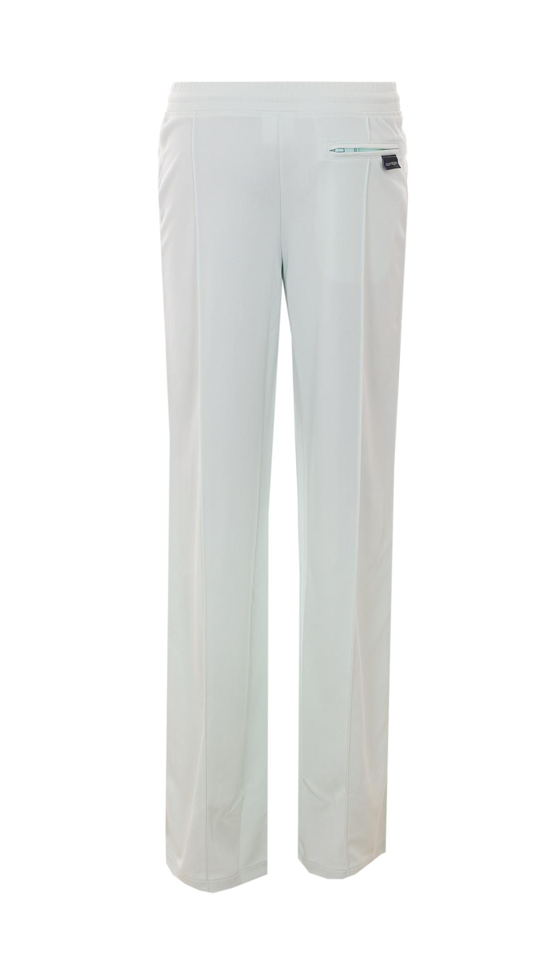 courreges trousers green polyester - women