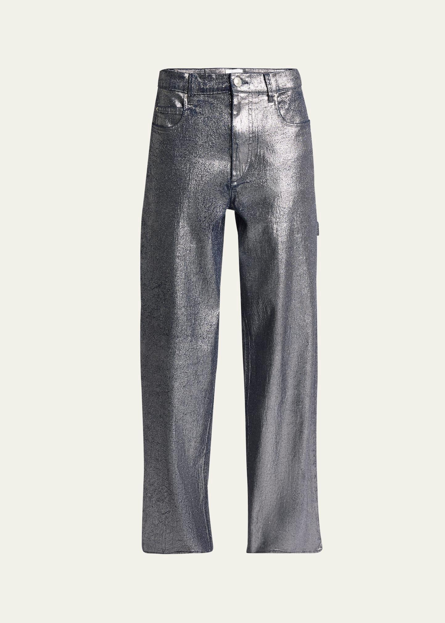 cover metallic coated jeans