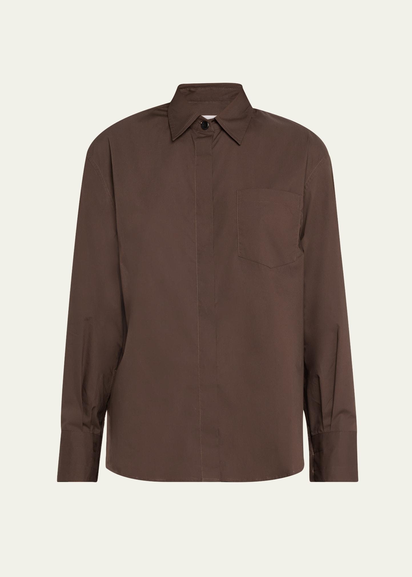 covered placket shirt