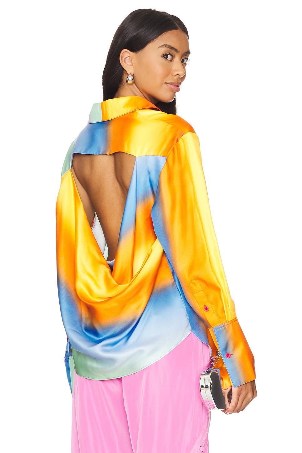 cowl back blouse