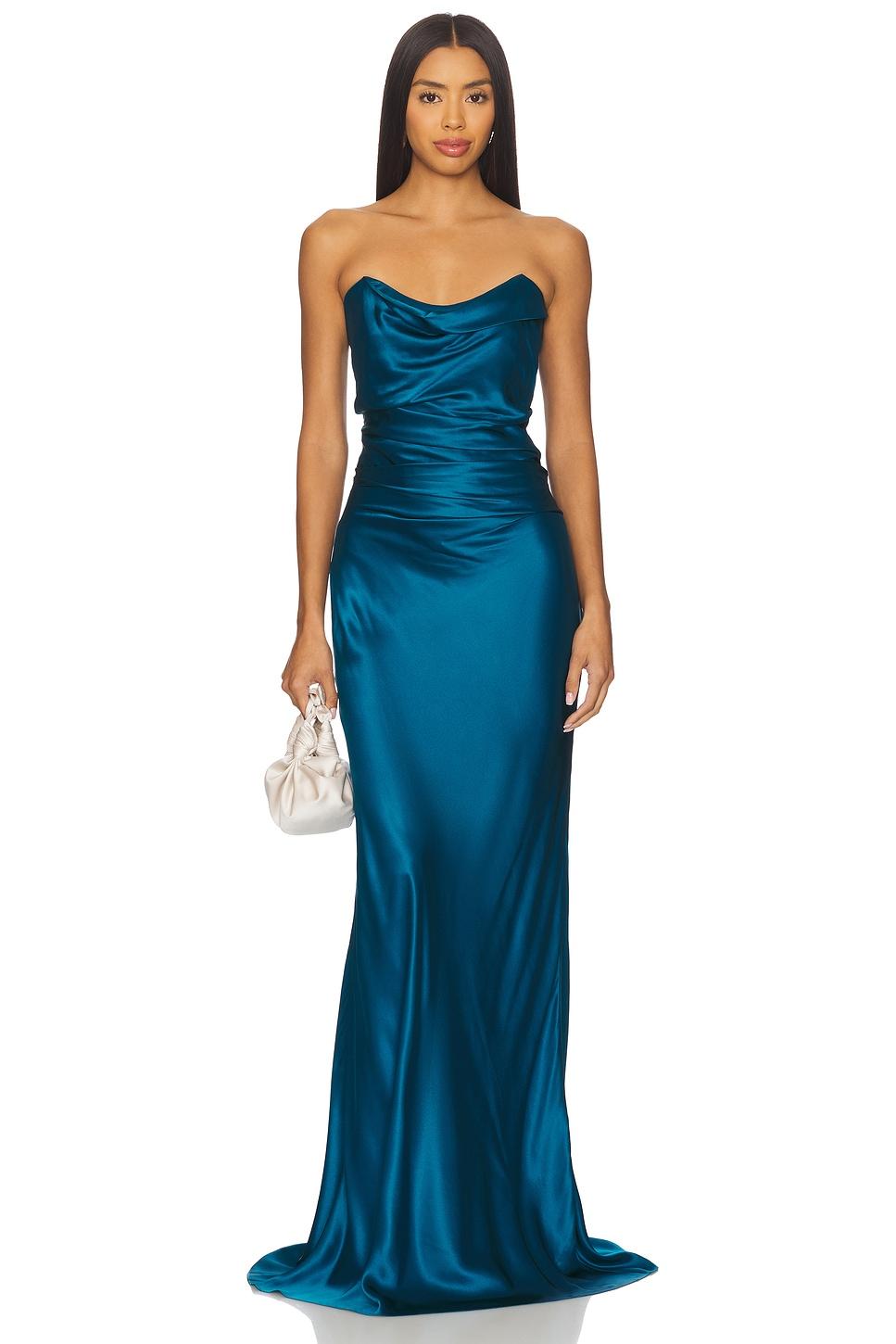 cowl bustier gown