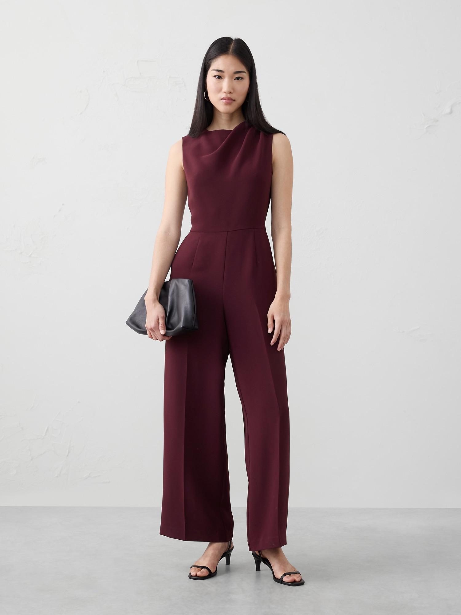 cowl-neck jumpsuit