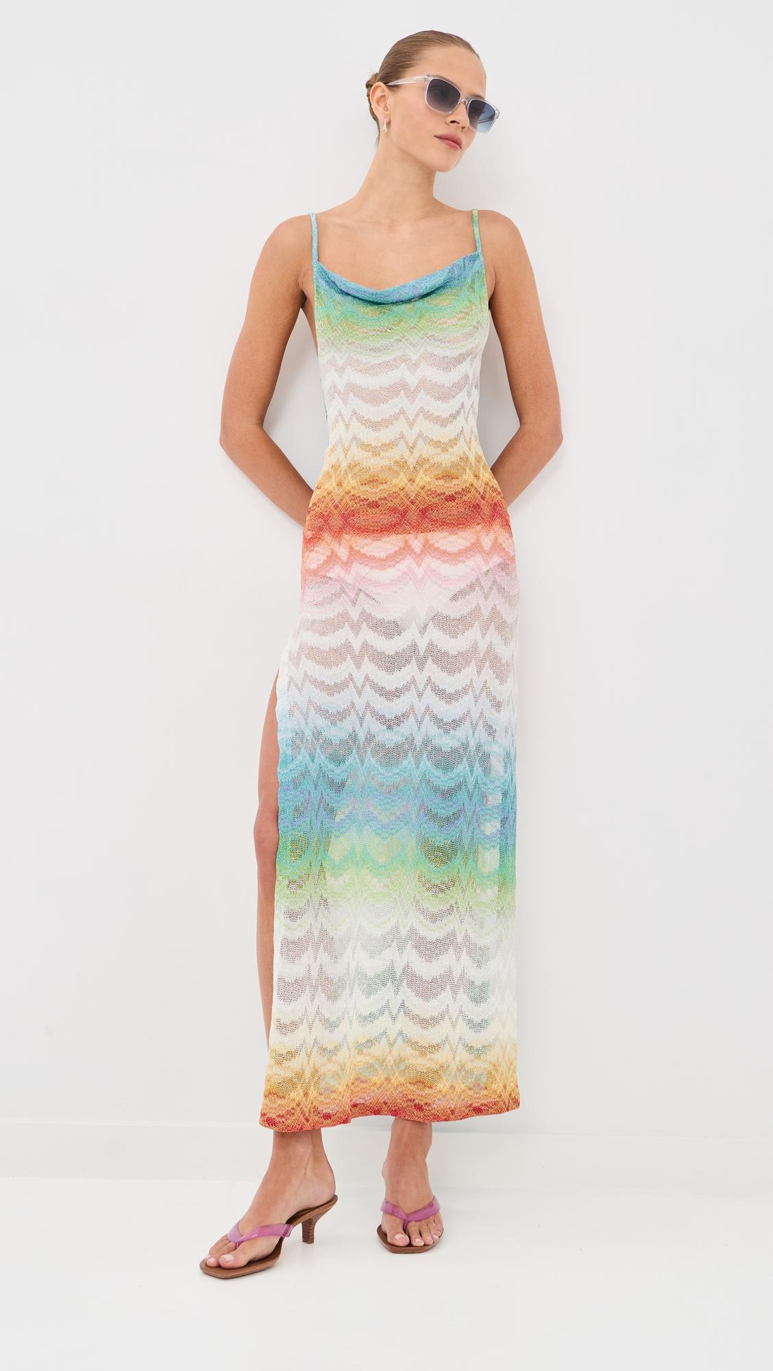 cowl neck long cover up dress