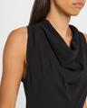 cowl-neck sleeveless midi dress