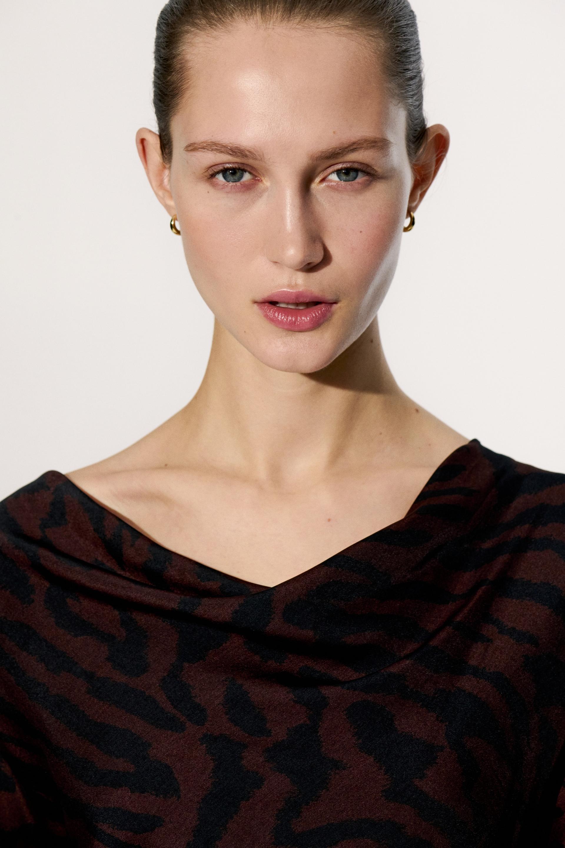 cowl-neck top