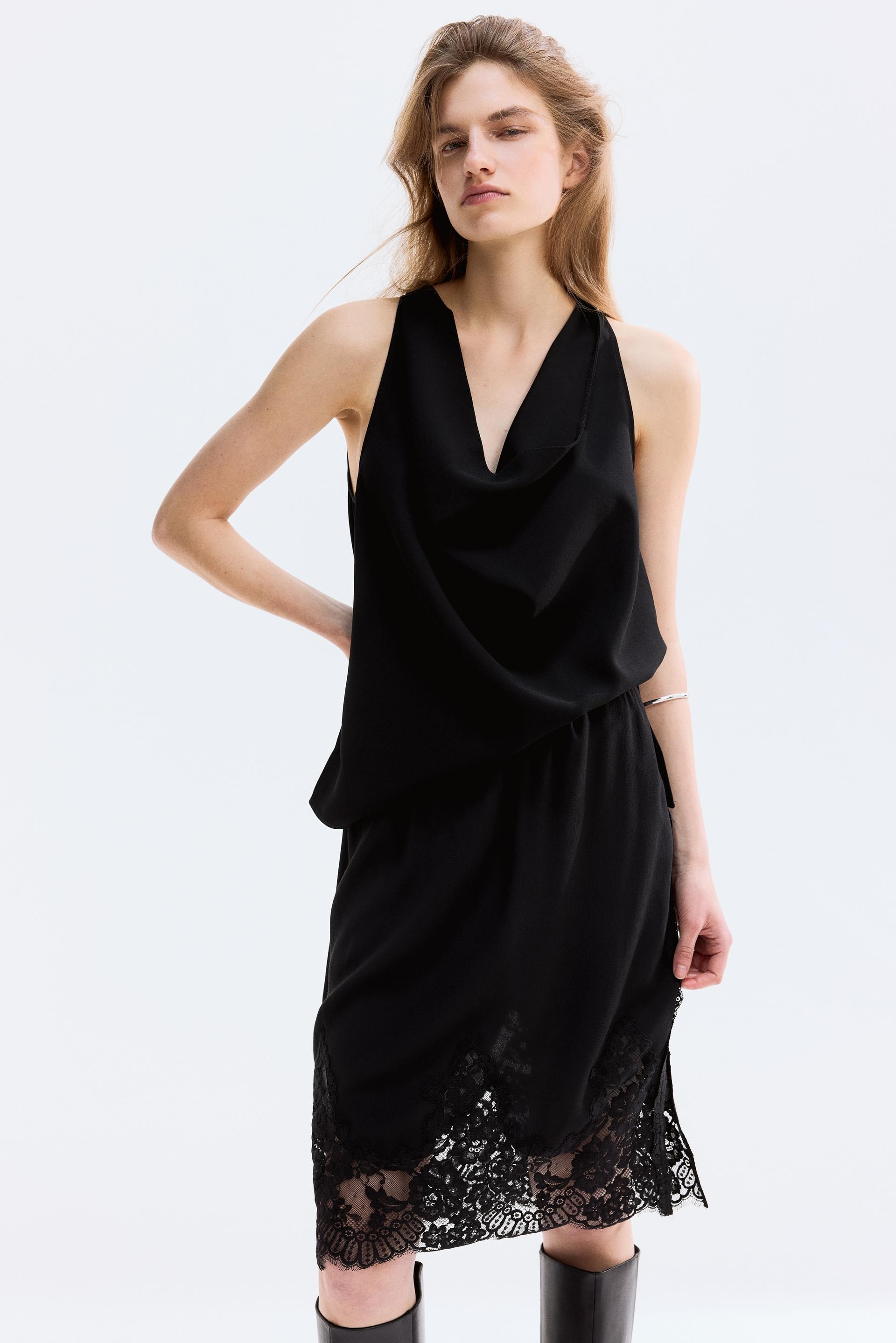 cowl-neck top