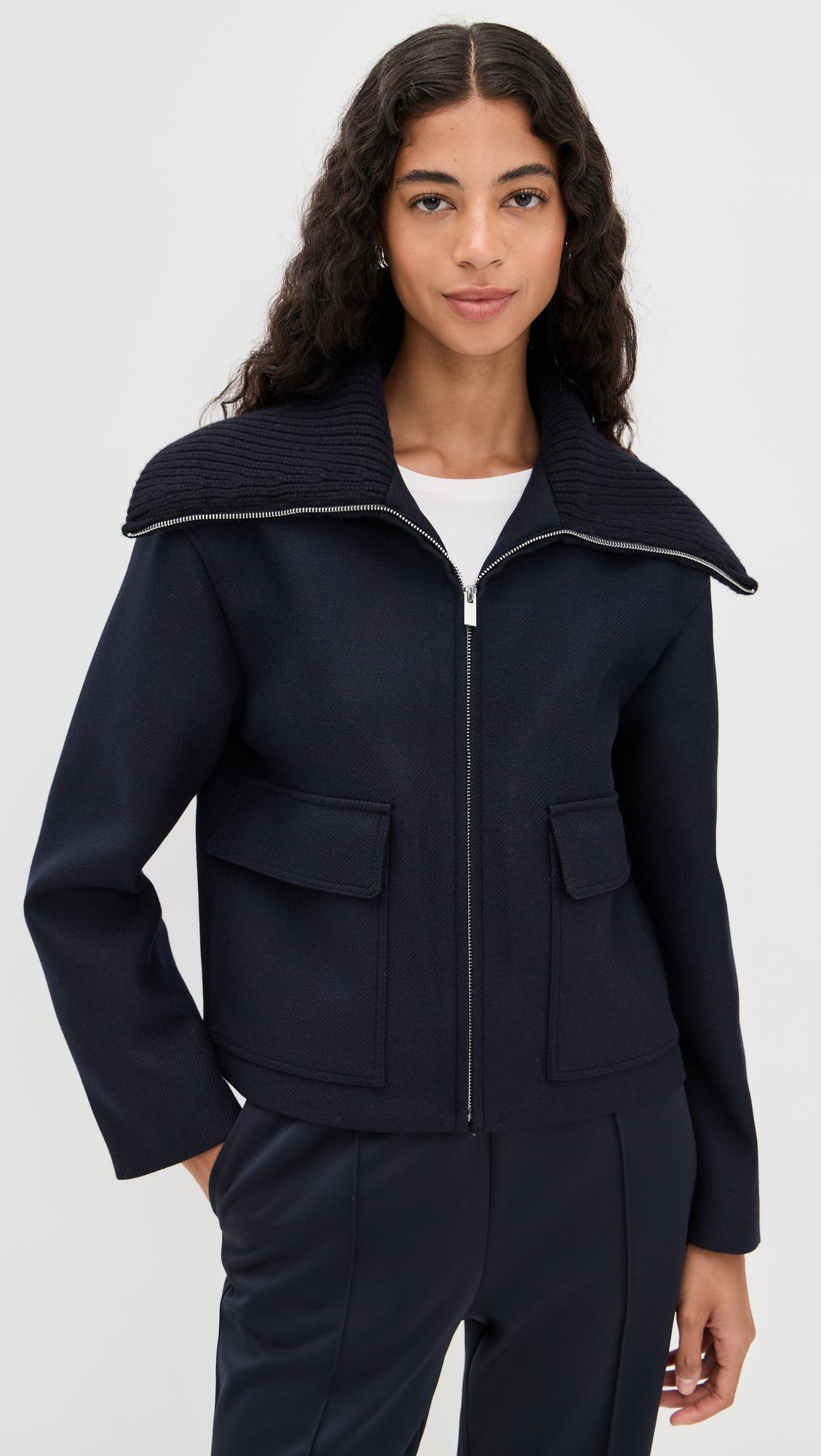 cozy collared jacket