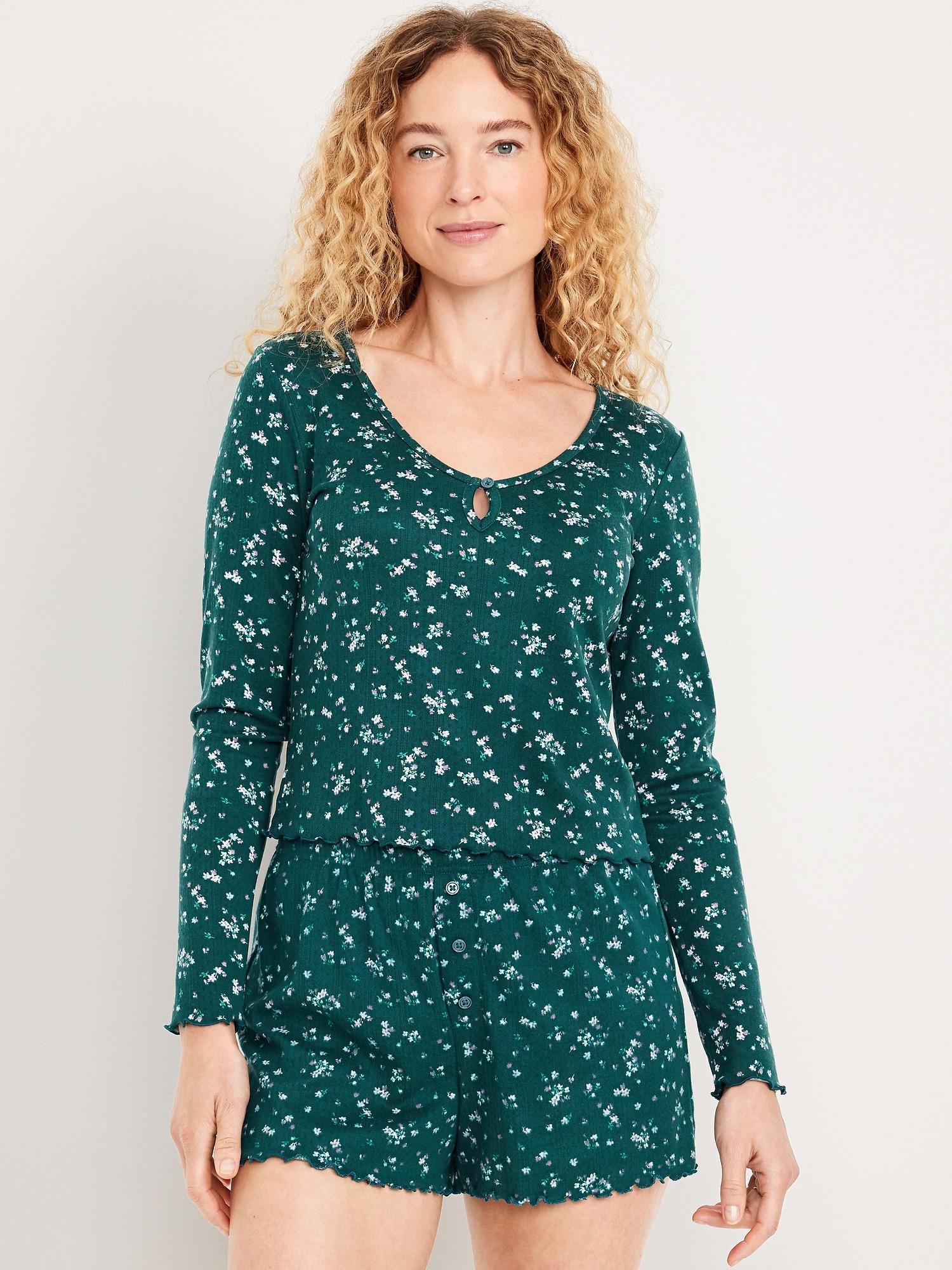 cozy lettuce-edge pajama top