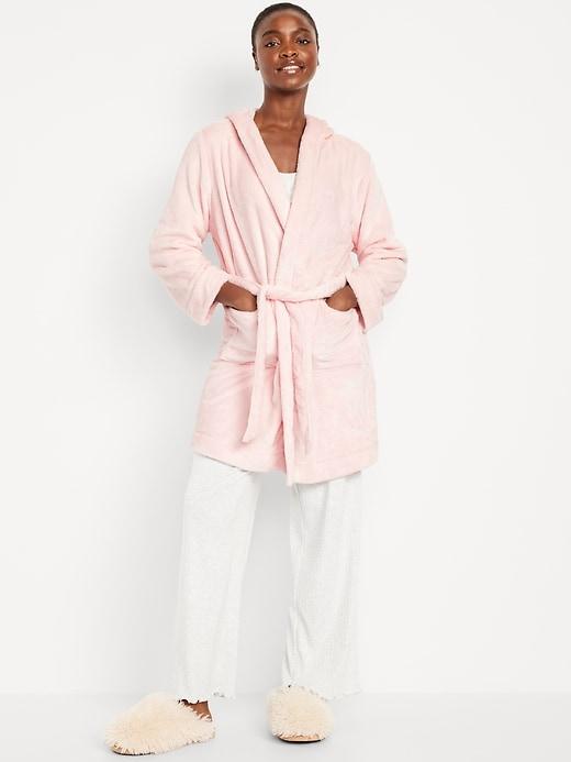 cozy terry hooded robe