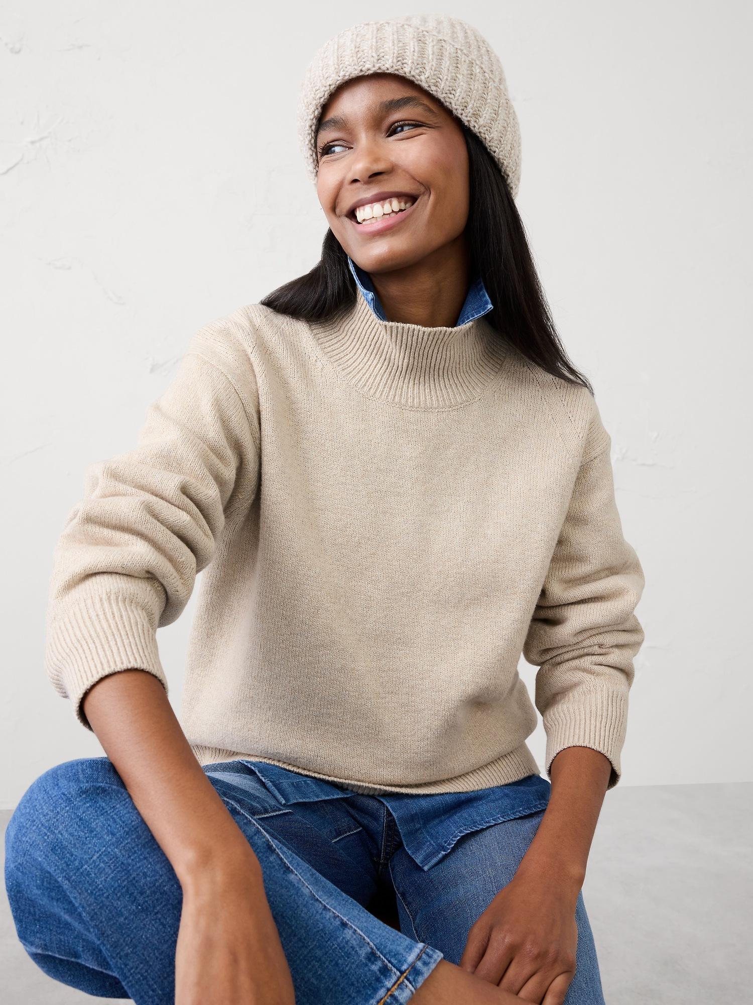 cozy turtleneck pullover sweater