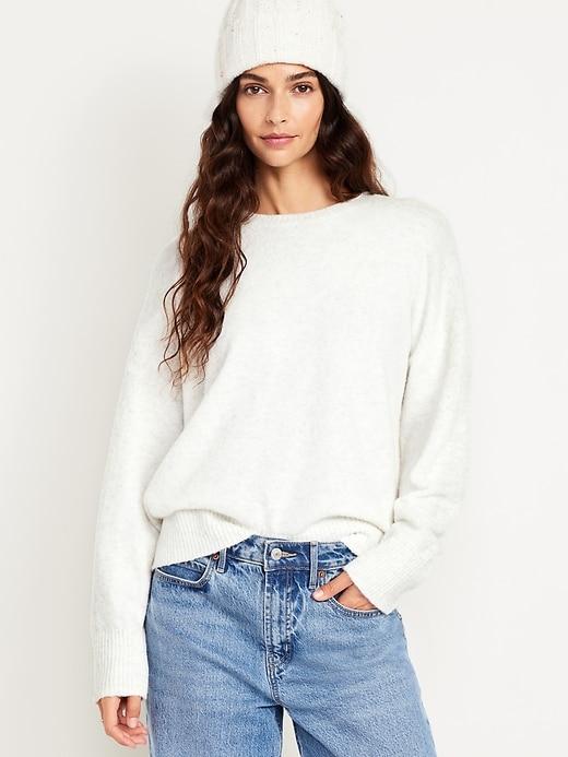 cozy wool-blend crew-neck sweater