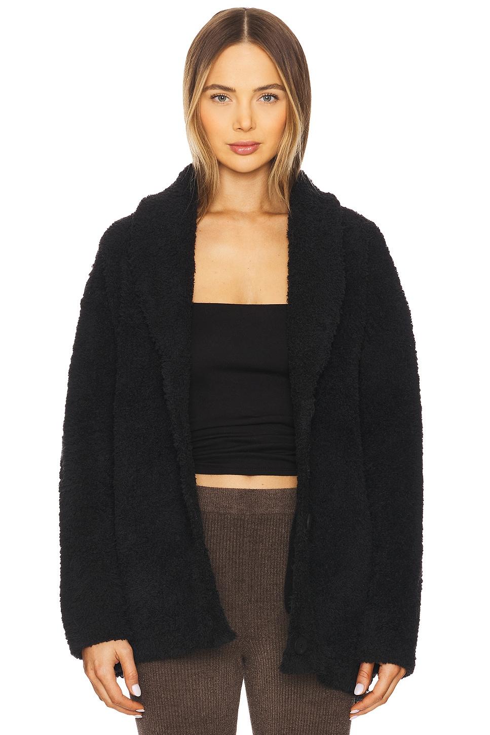 cozychic faux shearling buttoned jacket