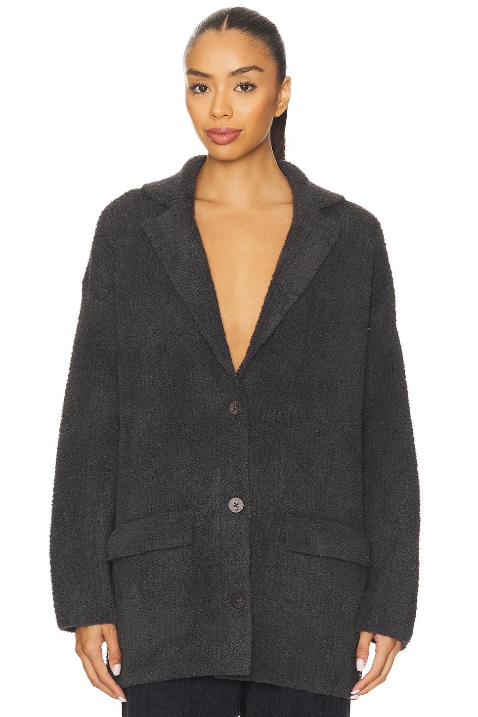 cozychic rib oversized notch collar blazer