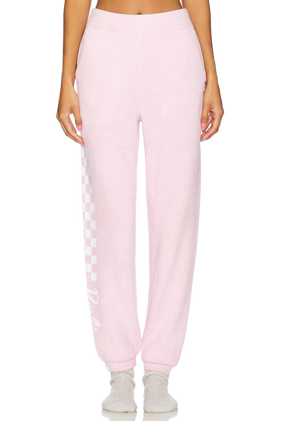 cozychic ultra light barbie checkered jogger