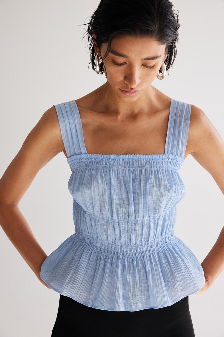 crêpe peplum top