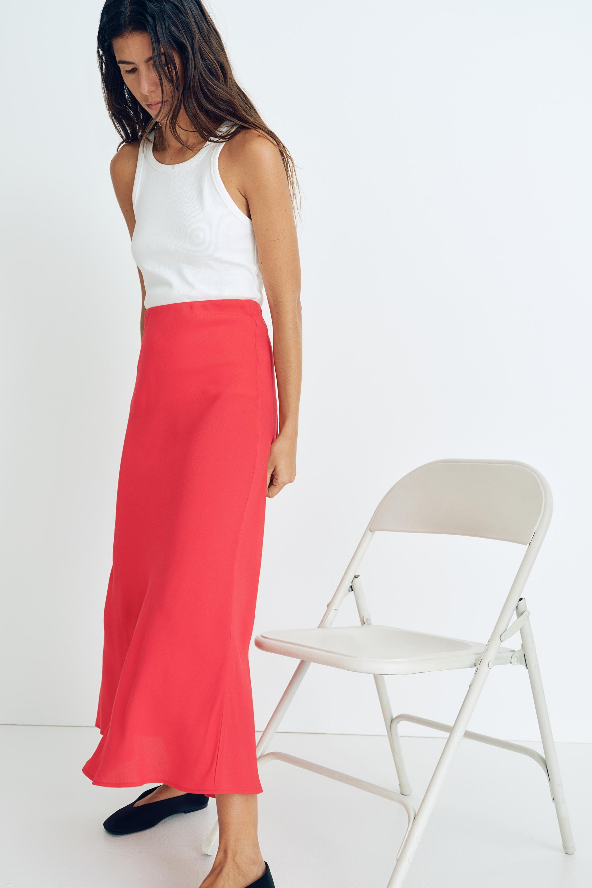 crêpe slip skirt