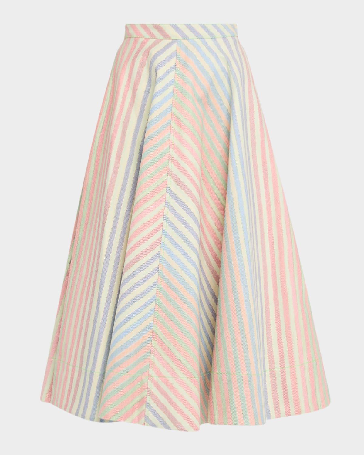 crayon stripe circle skirt