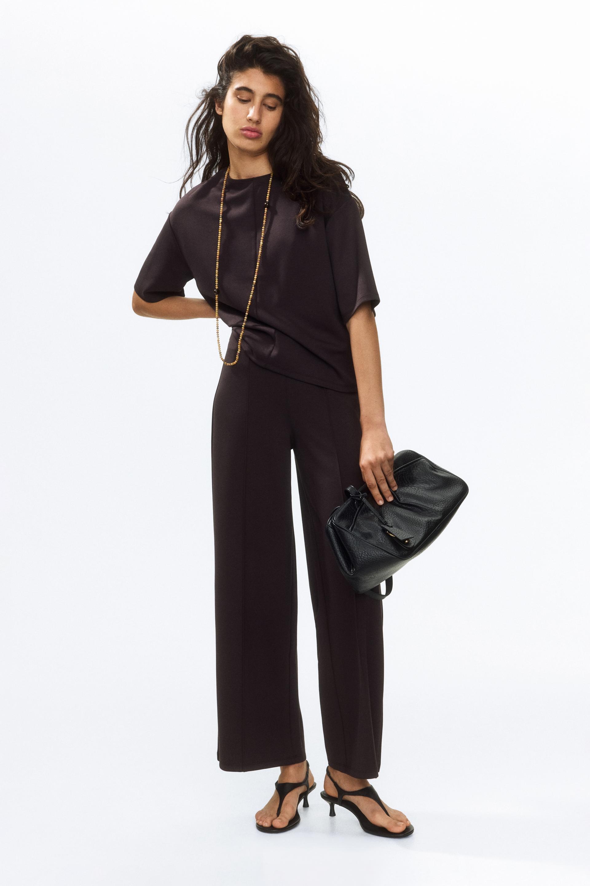 crease-front jersey pants