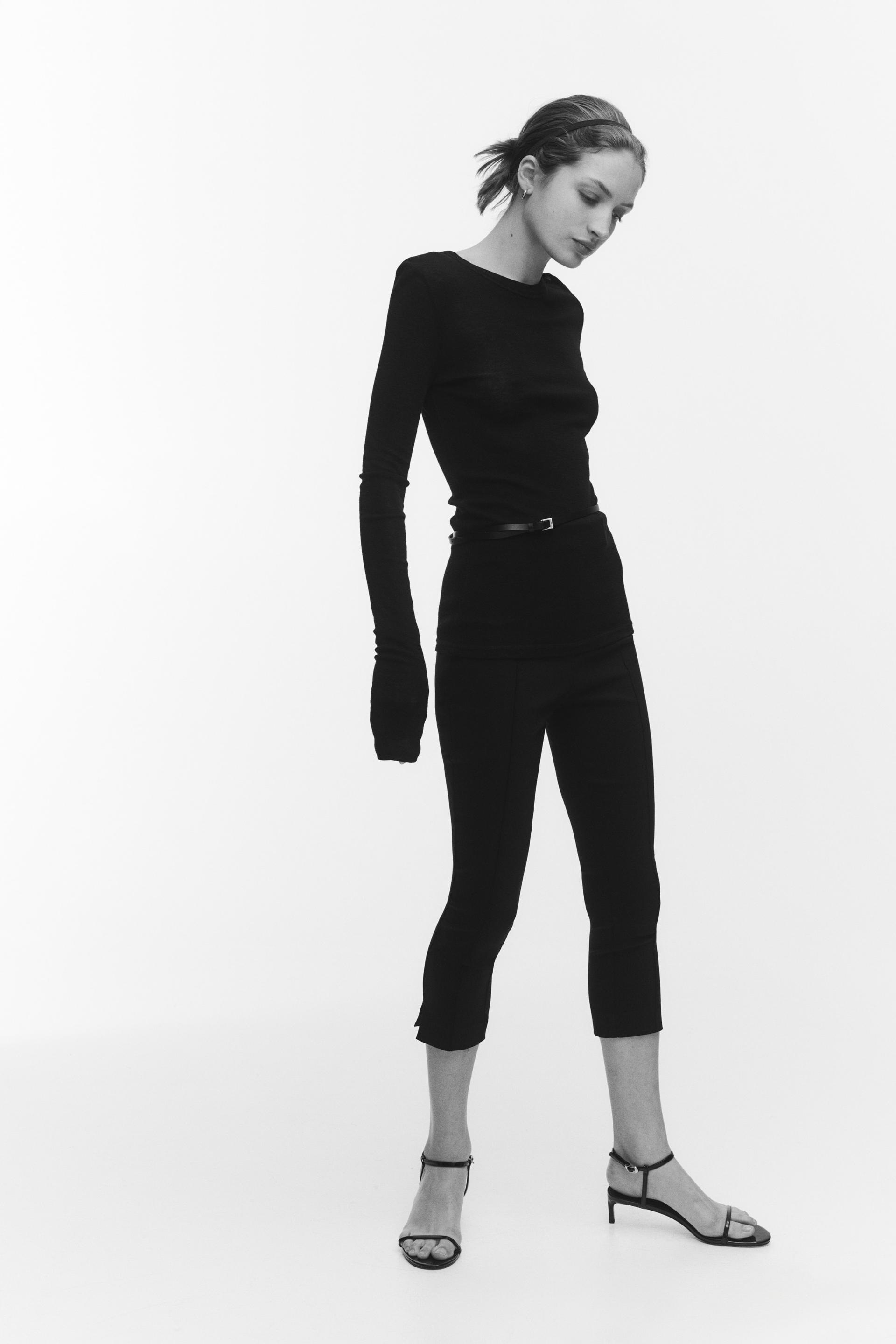 creased capri pants