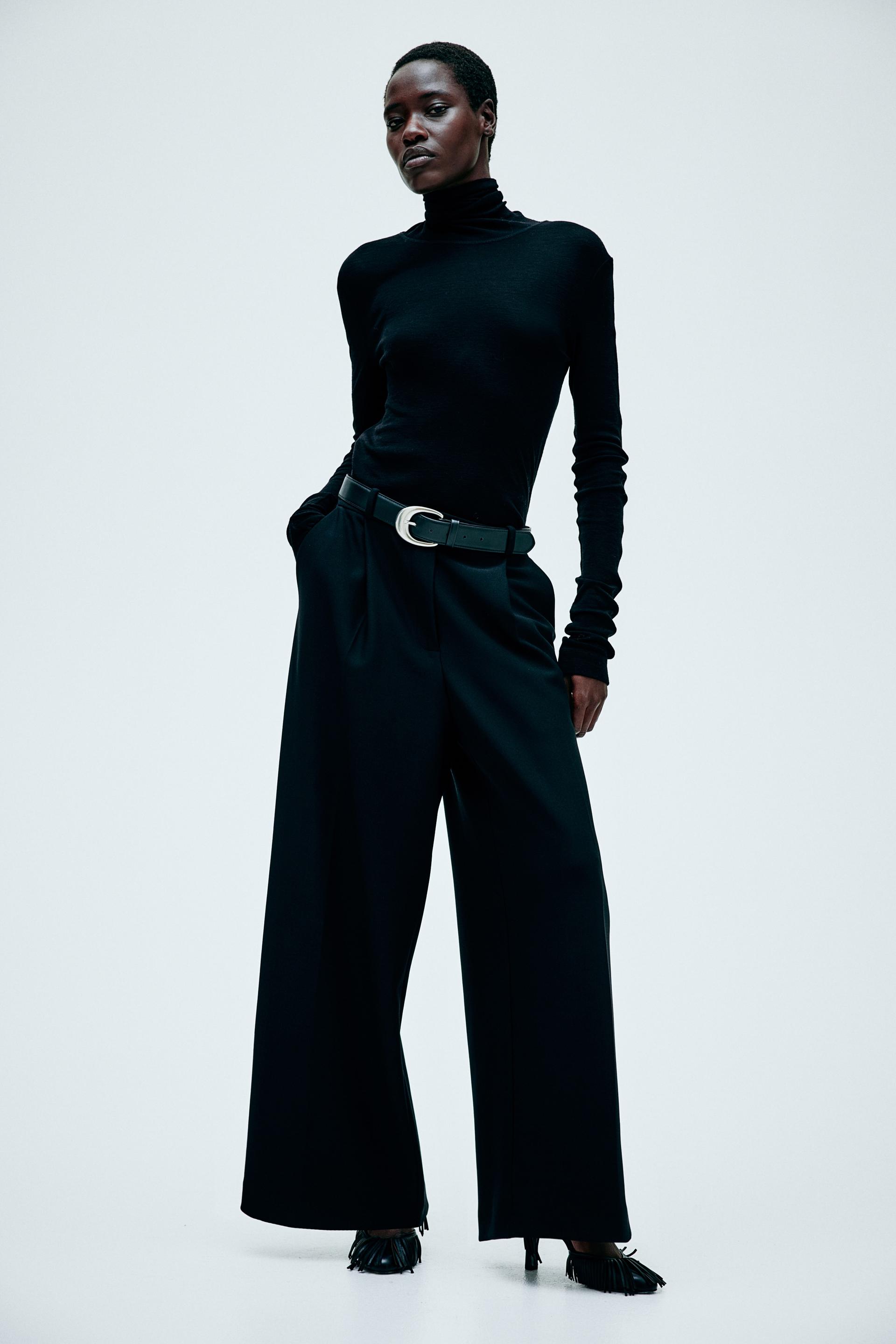 creased jersey pants