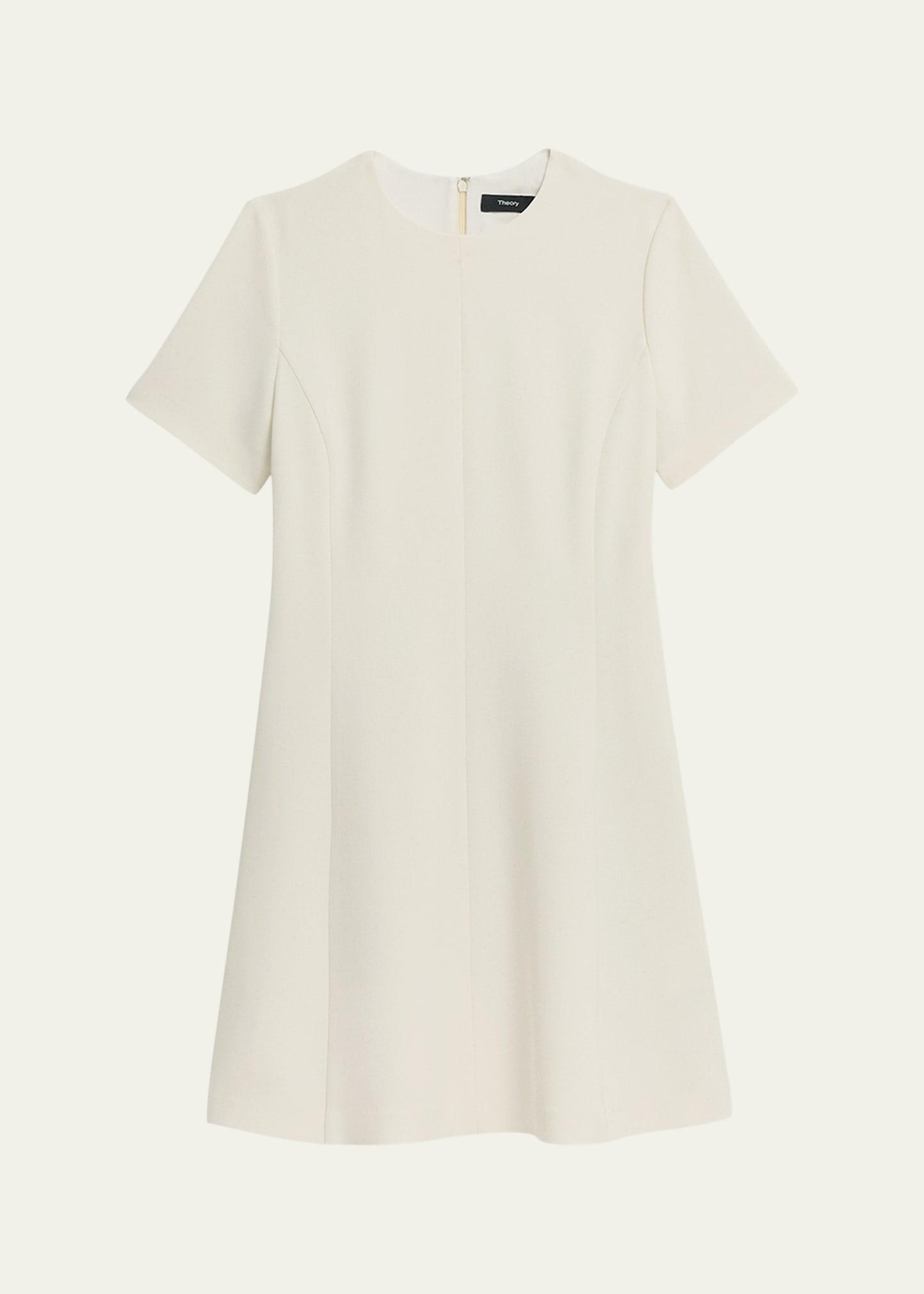 crepe flare mini dress