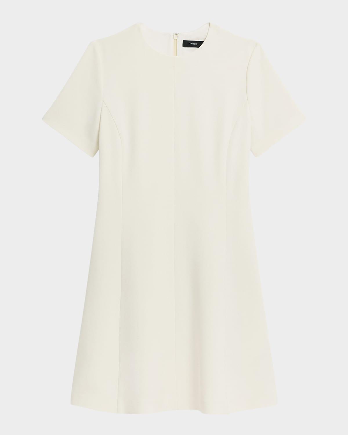 crepe flare mini dress