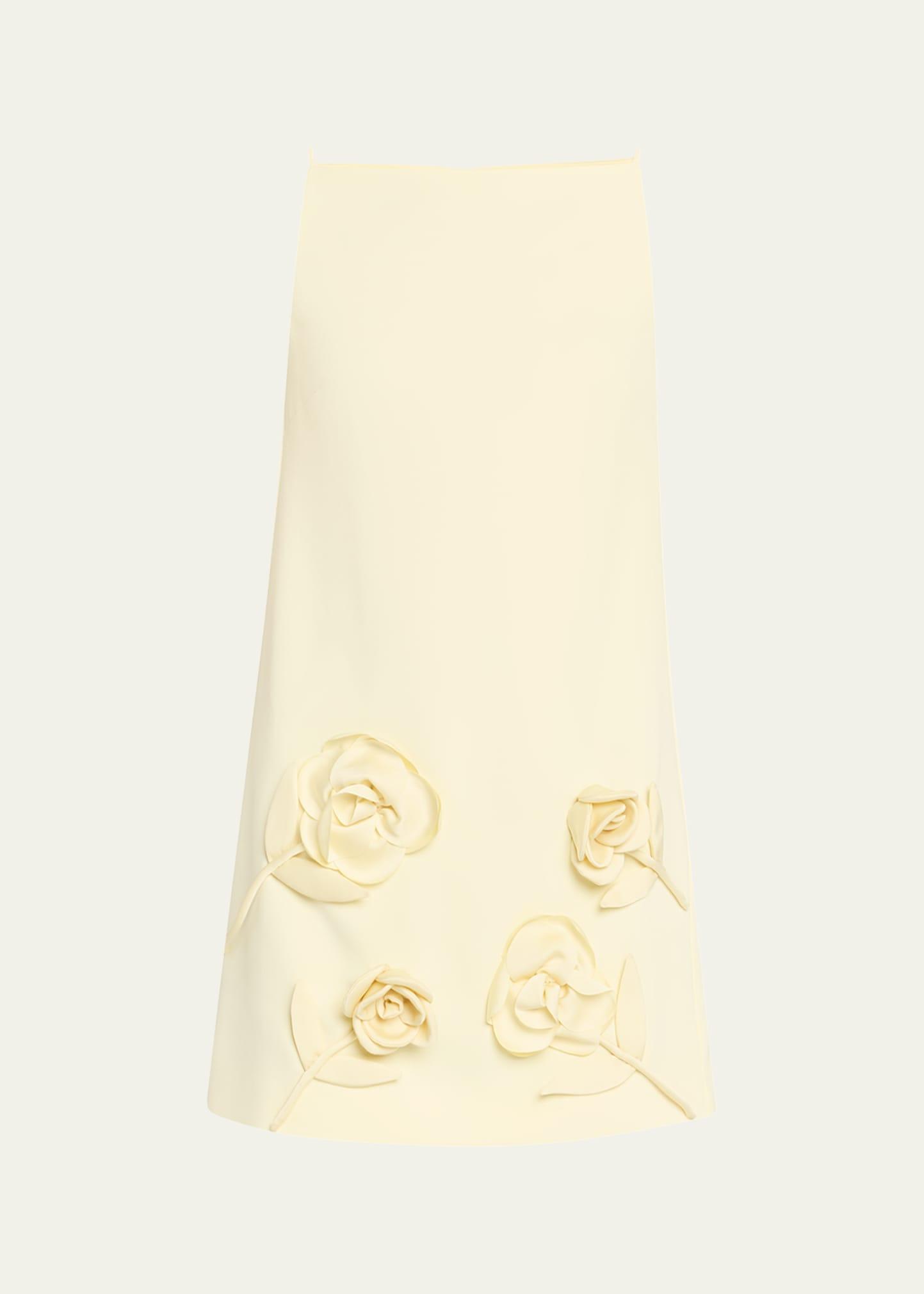 crepe flower mini dress