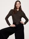 crepe knit ruched bodysuit