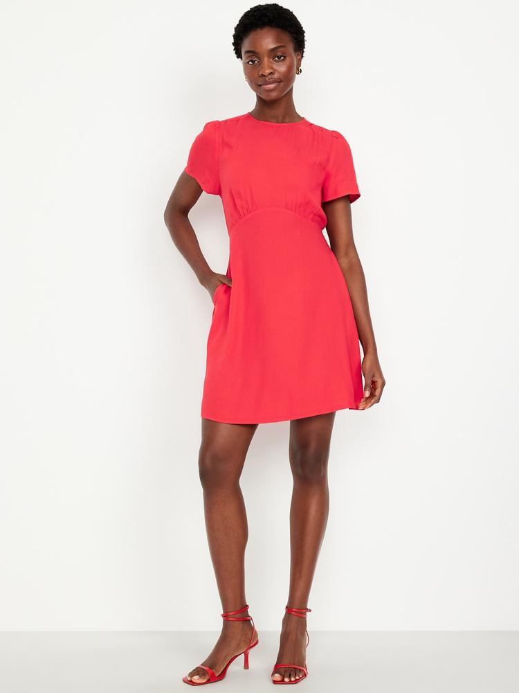 crepe mini dress