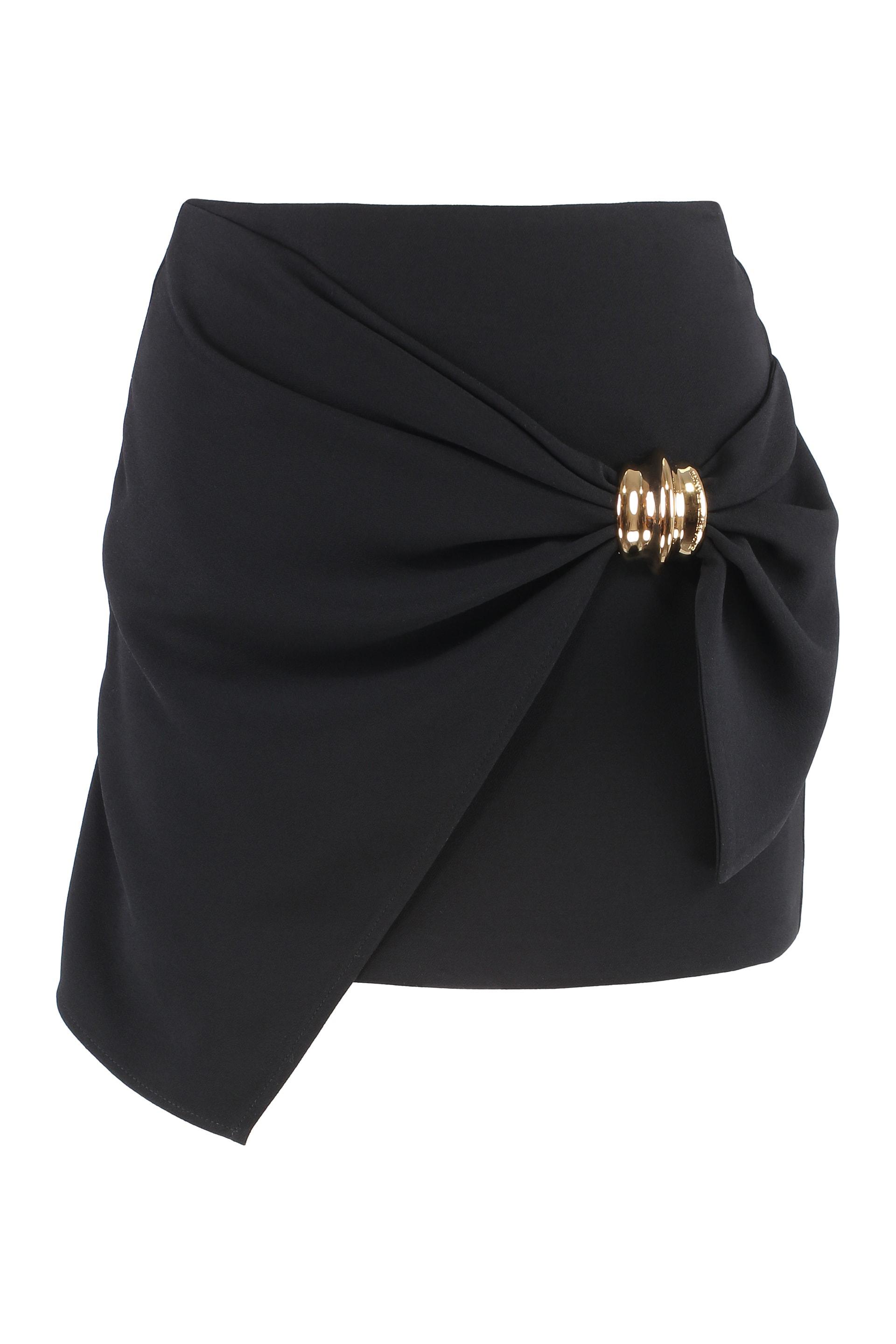crepe mini skirt