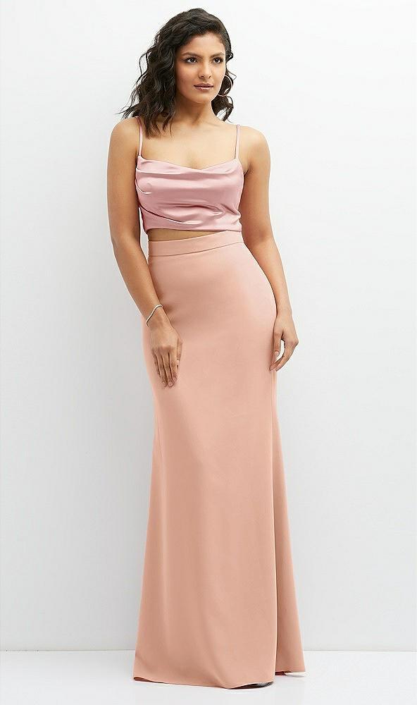 crepe mix-and-match high waist fit and flare skirt