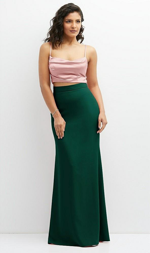 crepe mix-and-match high waist fit and flare skirt