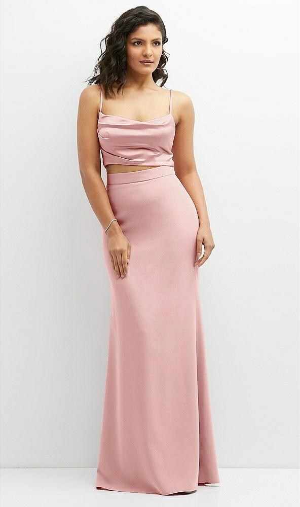 crepe mix-and-match high waist fit and flare skirt