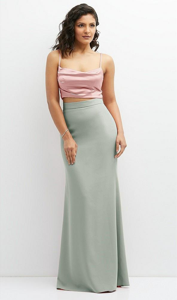 crepe mix-and-match high waist fit and flare skirt