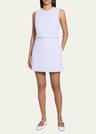 crepe sculpted layer mini dress