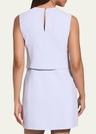 crepe sculpted layer mini dress